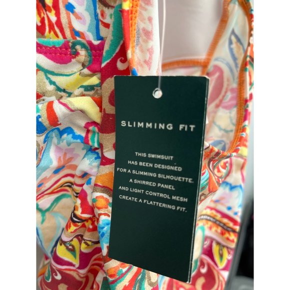 Lauren Ralph Lauren Sunrise Paisley Tankini Top Slimming Fit NWT‎ Size 8 $100 - Picture 4 of 4